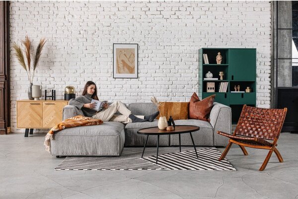 Modul șezlong pentru canapea Bonami Selection Fairfield, colț pe dreapta, gri deschis