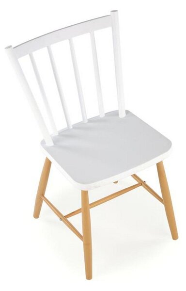 Scaun K419, alb/stejar, polipropilena, 47x47x83 cm