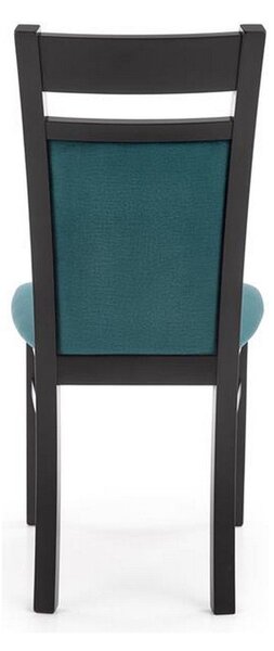 Scaun Gerard 2, negru/verde, stofa catifelata/lemn de fag, 44x55x97 cm
