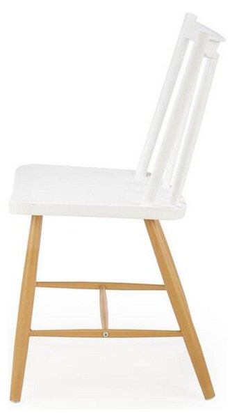 Scaun K419, alb/stejar, polipropilena, 47x47x83 cm