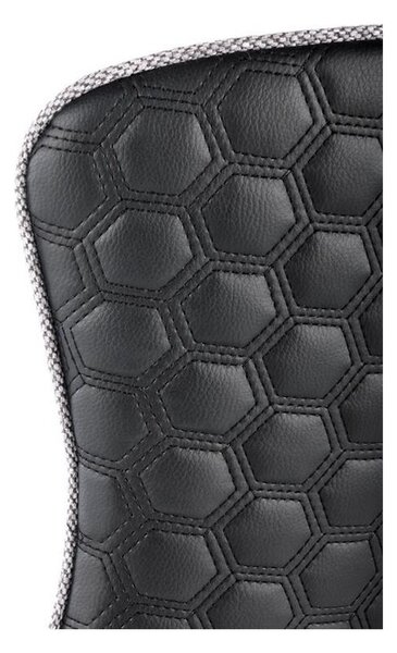 Scaun K434, gri/negru, stofa catifelata/piele ecologica, 53x54x97 cm