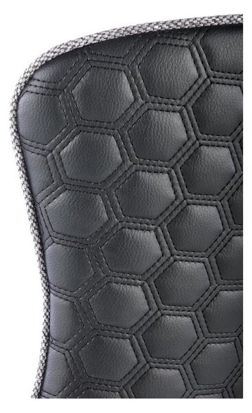 Scaun K434, gri/negru, stofa catifelata/piele ecologica, 53x54x97 cm