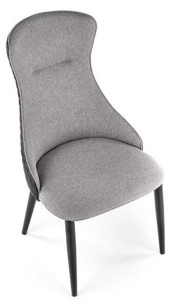 Scaun K434, gri/negru, stofa catifelata/piele ecologica, 53x54x97 cm