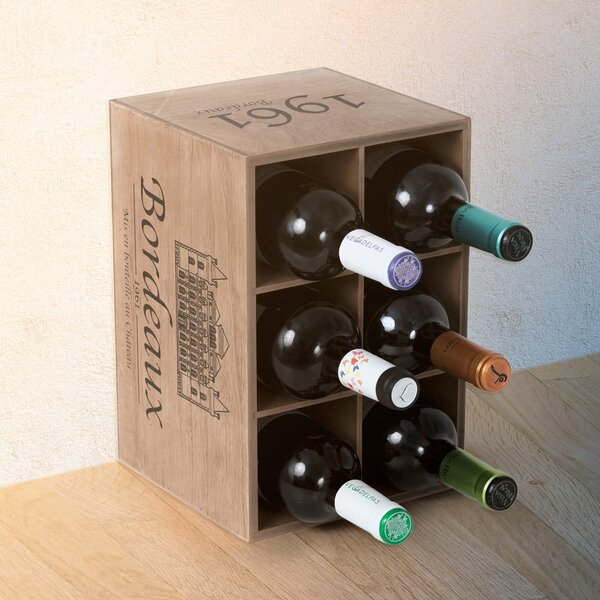 Suport din lemn pentru sticle de vin Balvi Bordeaux