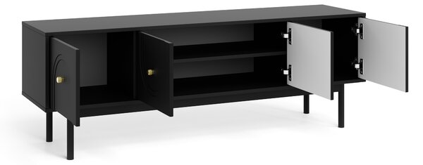 Dulap TV Manzat 1 (negru + mânere auriu). 1154930