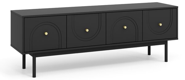 Dulap TV Manzat 1 (negru + mânere auriu). 1154930
