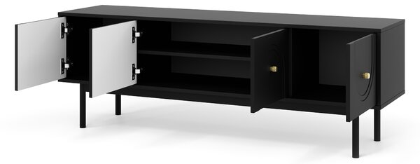 Dulap TV Manzat 1 (negru + mânere auriu). 1154930