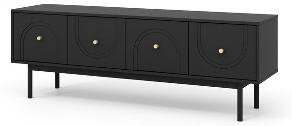 Dulap TV Manzat 1 (negru + mânere auriu). 1154930