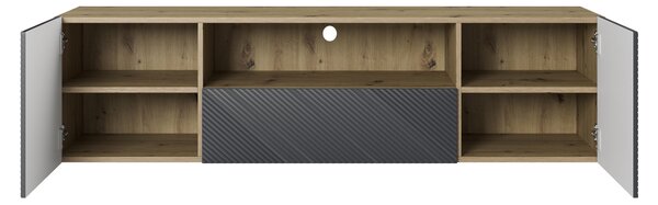 Comodă TV suspendată Asha 167 cm - artizanal / rivier stone mat