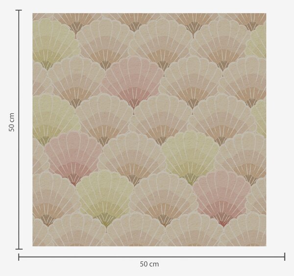 Tapet Coji Art Deco în culori pastelate — model ritmic, Tapet stil oriental, a00493 : Uwalls.ro