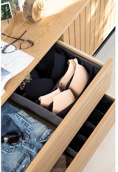Organizator de sertare cu compartimente Bigso Box of Sweden Drawer, 29 x 11 cm, gri