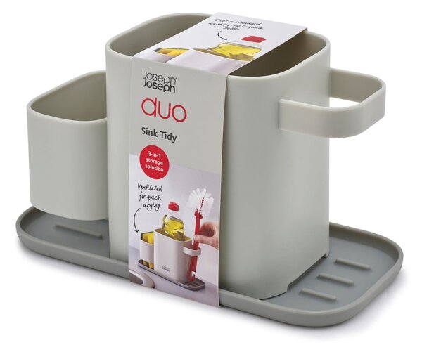 Suport pentru accesorii de spălat gri din plastic Duo – Joseph Joseph