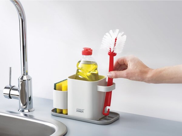 Suport pentru accesorii de spălat gri din plastic Duo – Joseph Joseph