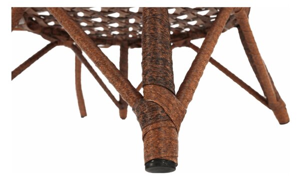 Set gradina JARUB, maro, ratan artificial/sticla securizata/metal, cu masuta si 2 scaune