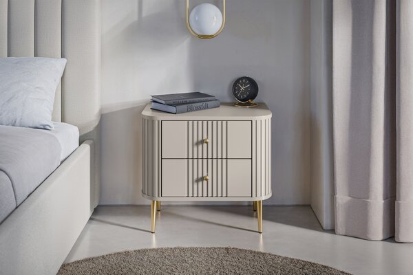 Set noptiera Vesper 56 cm - cashmir / picioare aurii