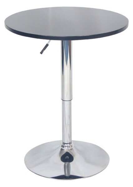 Masa bar BRANY NEW, negru/crom, 60x89 cm