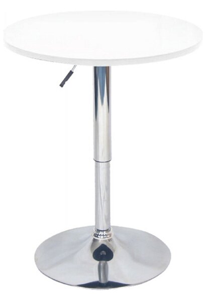 Masa bar BRANY, alb/crom, 60x69/93 cm
