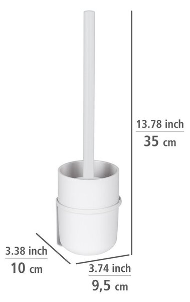 Perie de toaletă din plastic albă autoadezivă Carpino - Wenko