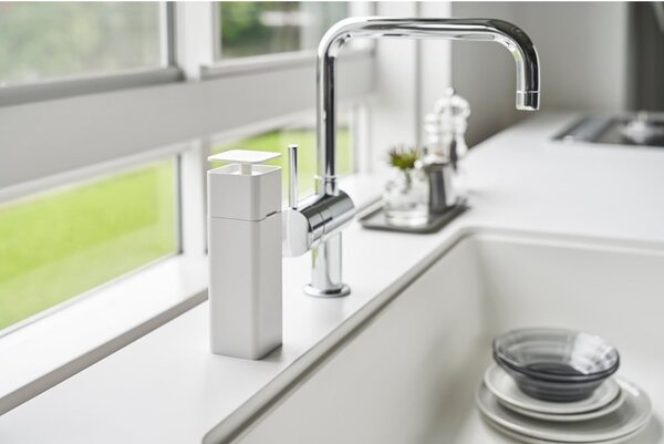 Dozator / dispenser de săpun Yamazaki Tower, 250 ml, alb