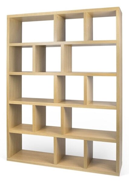 Bibliotecă în culoare naturală cu aspect de lemn de stejar 150x198 cm Berlin – TemaHome