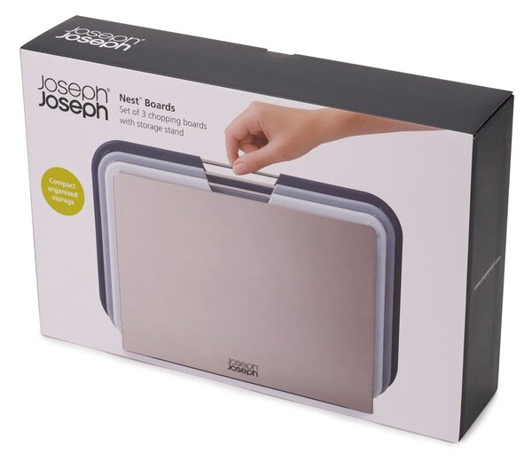Set 3 tocătoare cu suport Joseph Joseph Nest, 32 x 22 cm