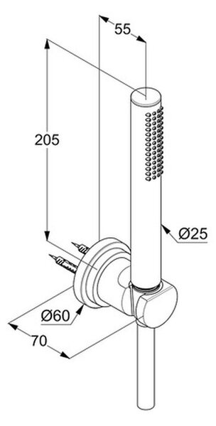 Kludi Nova Fonte set de duș perete crom 2085005-25