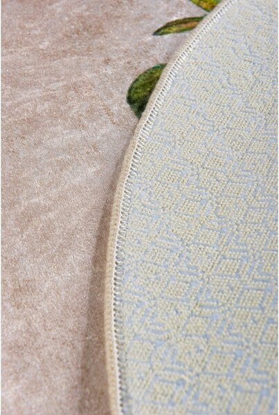 Covoras de baie CUP DJT, 100x100 cm, forma rotunda, multicolor, fibre