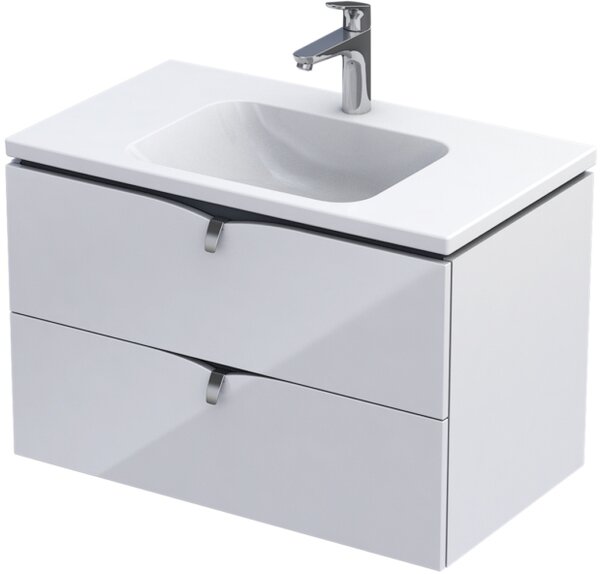 Oristo Siena dulap 79.6x45.5x50 cm sub chiuveta pe perete alb OR45-SD2S-80-1