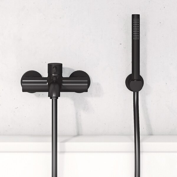 Kludi Nova Fonte Puristic set de duș perete negru 2085039-15
