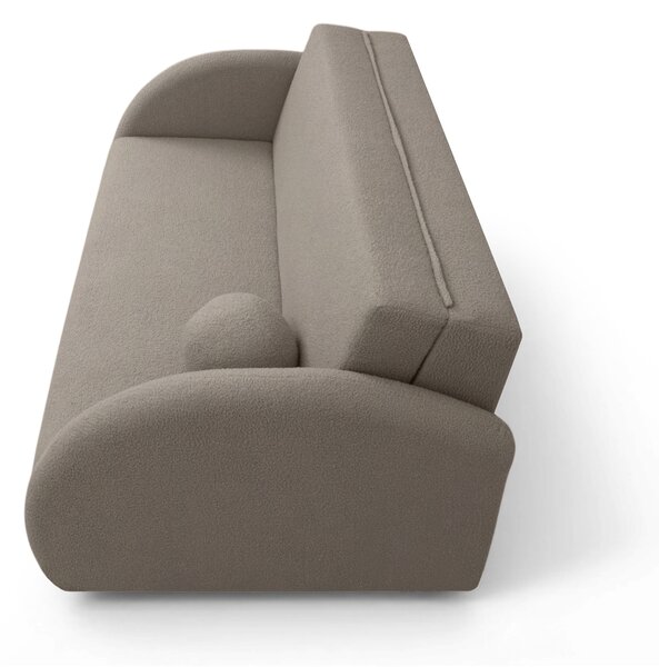 Canapea extensibilă Nubi 3 locuri 140 cm cu ladă de depozitare - bej boucle Quelle 16