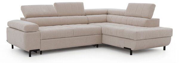 Colțar extensibil Tyrion L cu șezlong dreapta - chenille bej Vibe 08