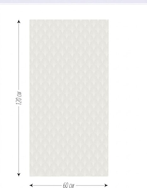 Panou Flexibil Autoadeziv Premium – Model Evantai Alb 120x60 cm