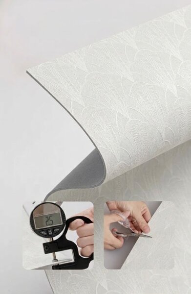 Panou Flexibil Autoadeziv Premium – Model Evantai Alb 120x60 cm