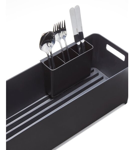 Suport de scurgere vase din silicon Yamazaki Flow, negru