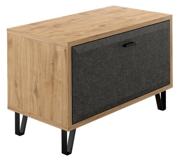 Pantofar GRACE, stejar/gri antracit, PAL laminat, 79x42x51 cm