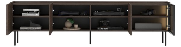 Comodă TV Dunari 220 cm cu picioare metalice - stejar dunin