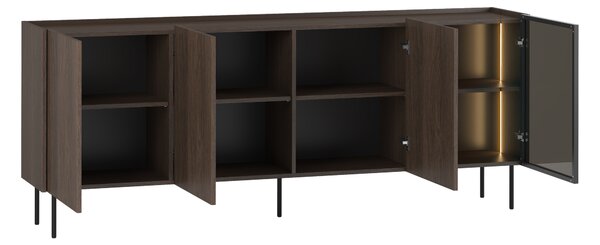Comodă patru uși Dunari 220 cm - stejar Dunin