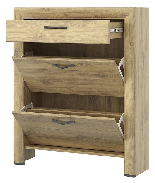 Pantofar SAPORI, stejar navarra, PAL laminat, 93x29x112 cm