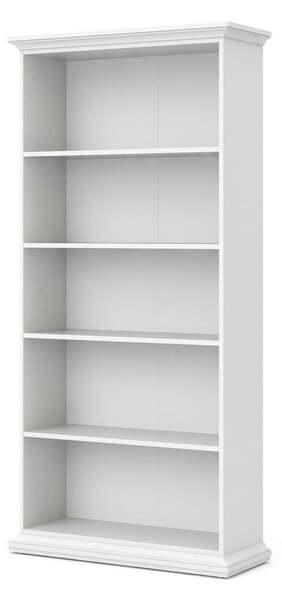 Bibliotecă albă 96x201 cm Paris – Tvilum