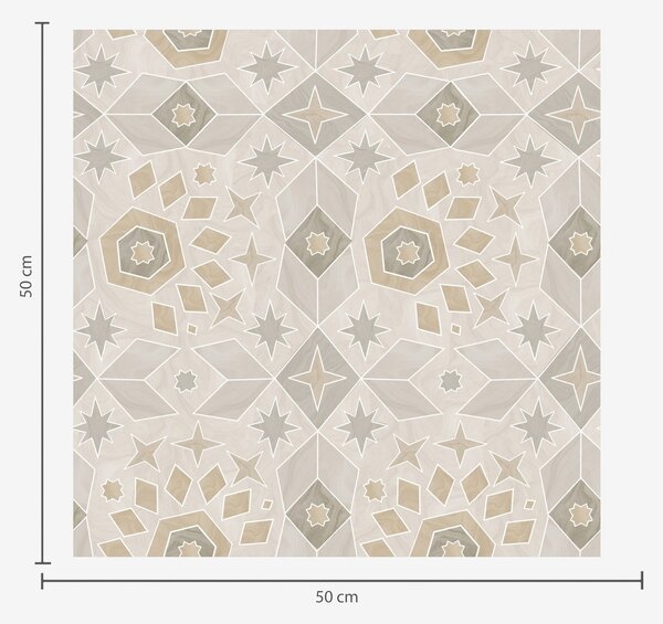 Tapet Model geometric mozaicat în nuanțe calde de bej, Tapet abstract, a00606 : Uwalls.ro