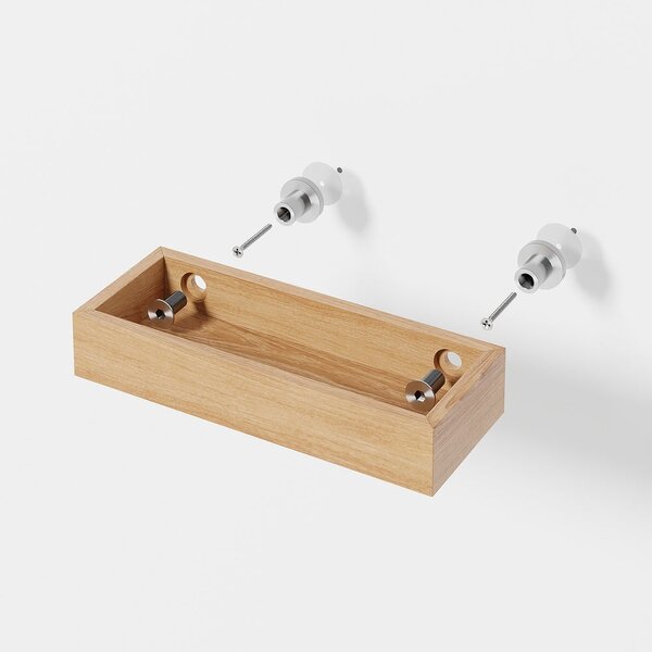 Raft de perete pentru baie din stejar Wireworks Yoku
