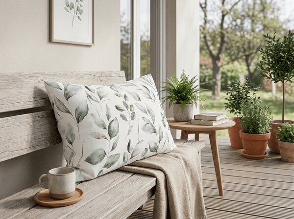 Fata de perna din microfibra SNUVIA 50x70 cm, verde salvie