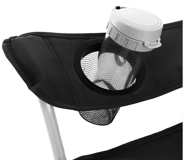 Scaune de camping ROVER, set 2 buc., negru SongmicsHome