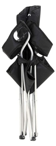 Scaune de camping NOMAD, set 2 buc., negru SongmicsHome