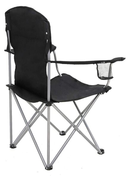 Scaune de camping NOMAD, set 2 buc., negru SongmicsHome
