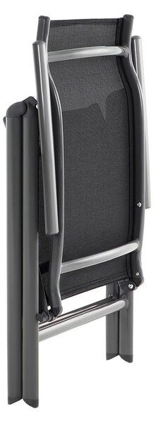 Scaune de grădină RIVIERA, set 2 buc., negru SongmicsHome