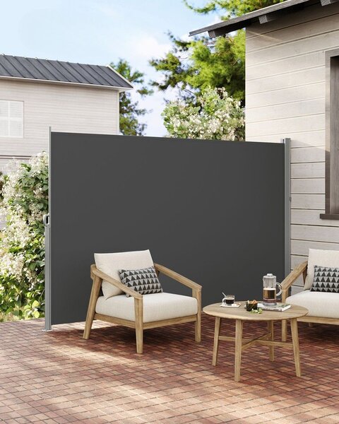 Marchiză laterală HORIZON pentru terasă, 160x300cm, gri SongmicsHome