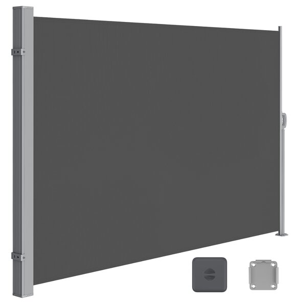 Marchiză laterală HORIZON pentru terasă, 180x450cm, gri SongmicsHome