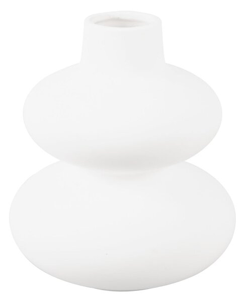 Vază din ceramică Karlsson Circles, înălțime 19,4 cm, alb