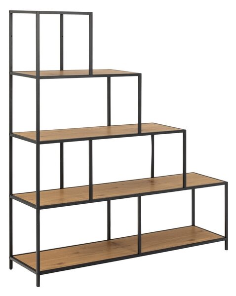 Bibliotecă în decor de stejar sălbatic Actona Seaford, 135 x 150 cm